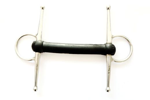 Soft rubber mullen full cheek snaffle bit