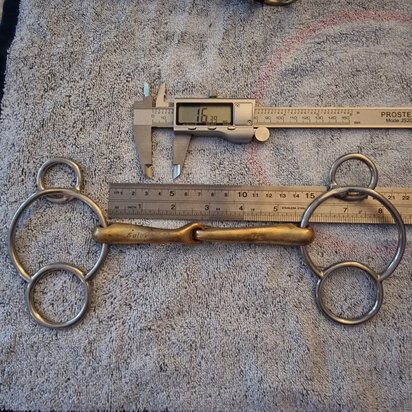 5.5" neue schule jointed demi anky universal gag bit B816