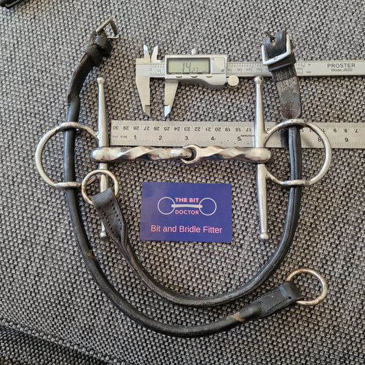 5.5" Abbey custom made twisted nelson gag bit B900