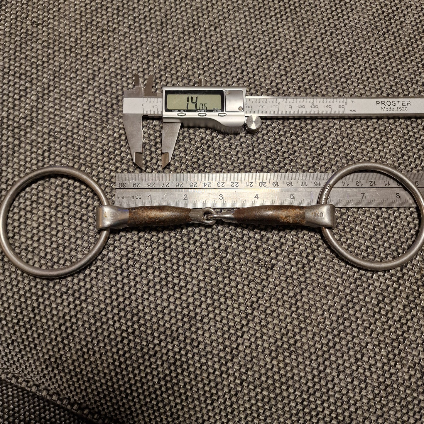 5.5" bombers loose ring jointed snaffle bit B1224