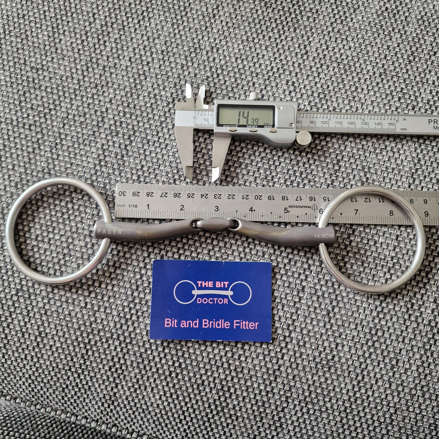 5.75" 145mm Fager maria lozenge loose ring snaffle Bit B1621
