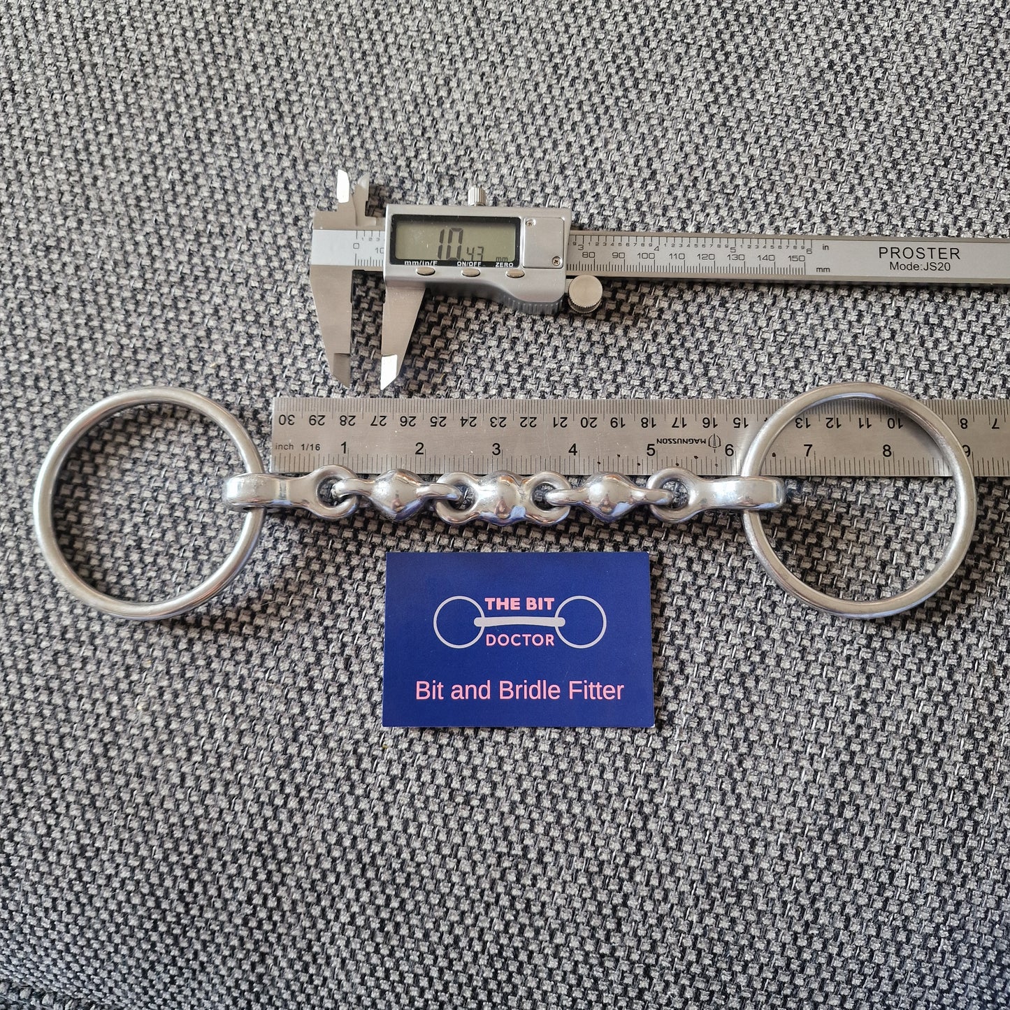 6" loose ring waterford snaffle bit B696