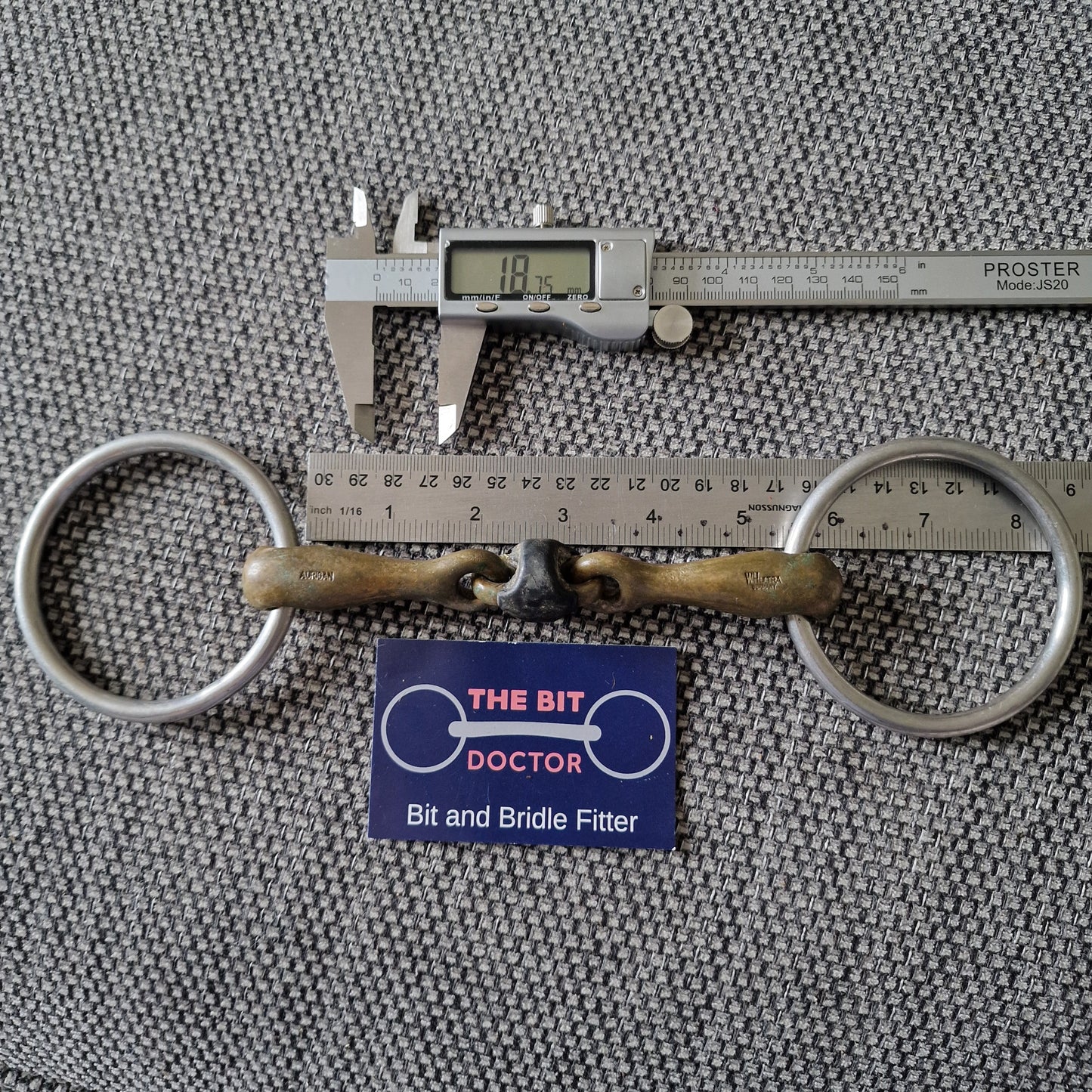 5.25" sprenger WH ultra soft lozenge loose ring snaffle Bit B1537