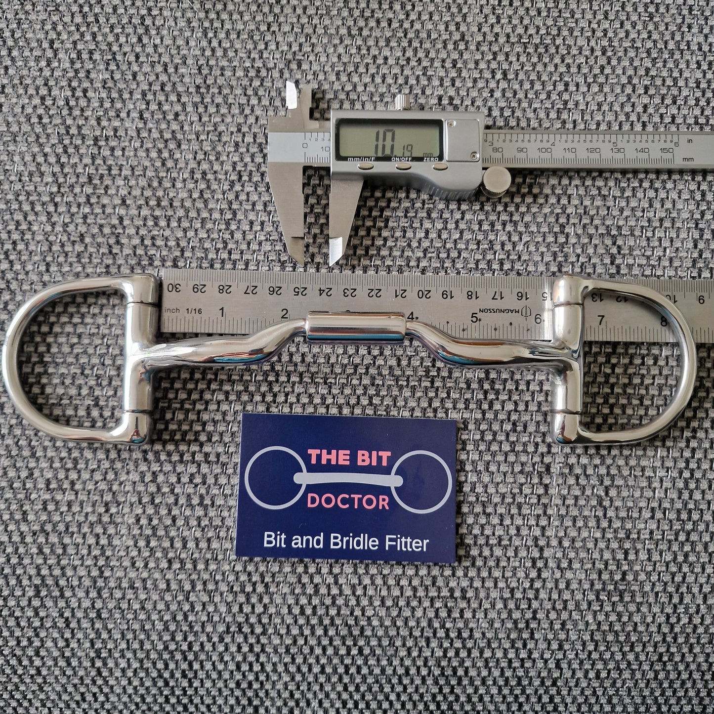 6" custom myler mb04 low port barrel d-ring snaffle Bit B1427