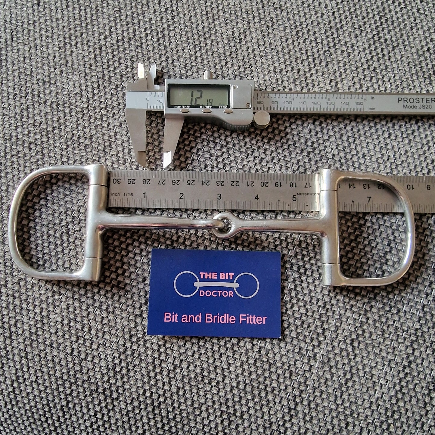 5.5" jointed D-ring snaffle Bit B1188