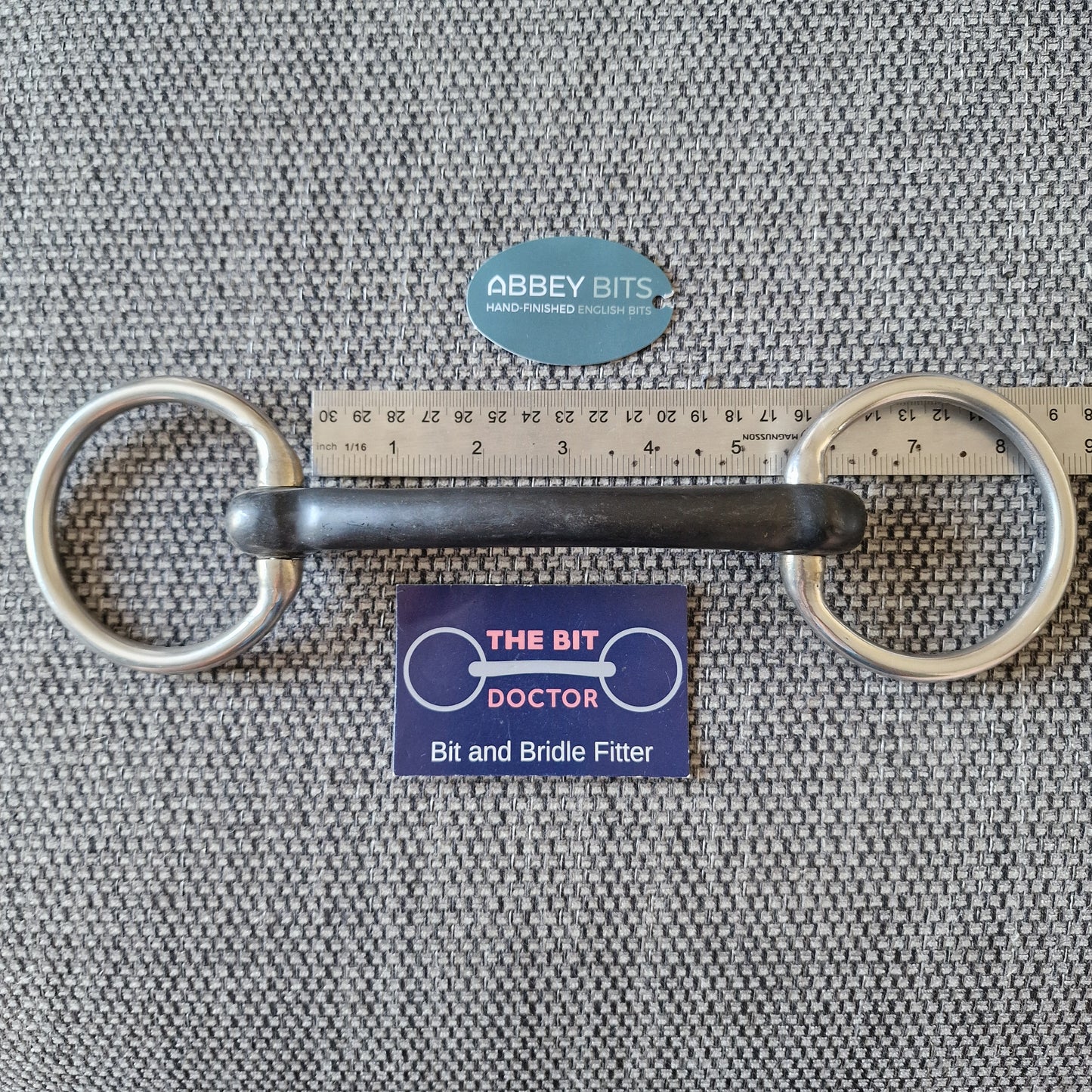 5.25" new abbey custom vulcanite mullen eggbutt snaffle Bit B1571