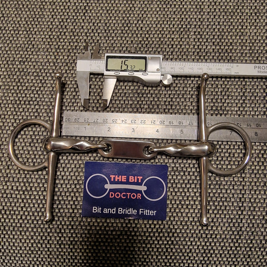5.5" custom made full cheek twisted dr bristol snaffle Bit B1006