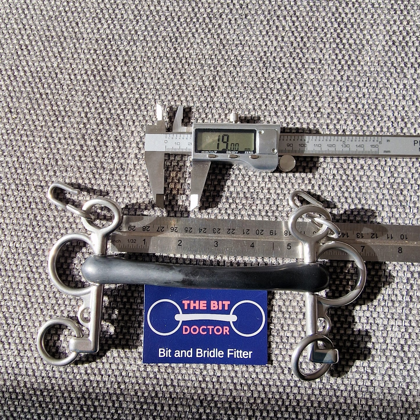 5.25" Custom vulcanite baby pelham bit B695