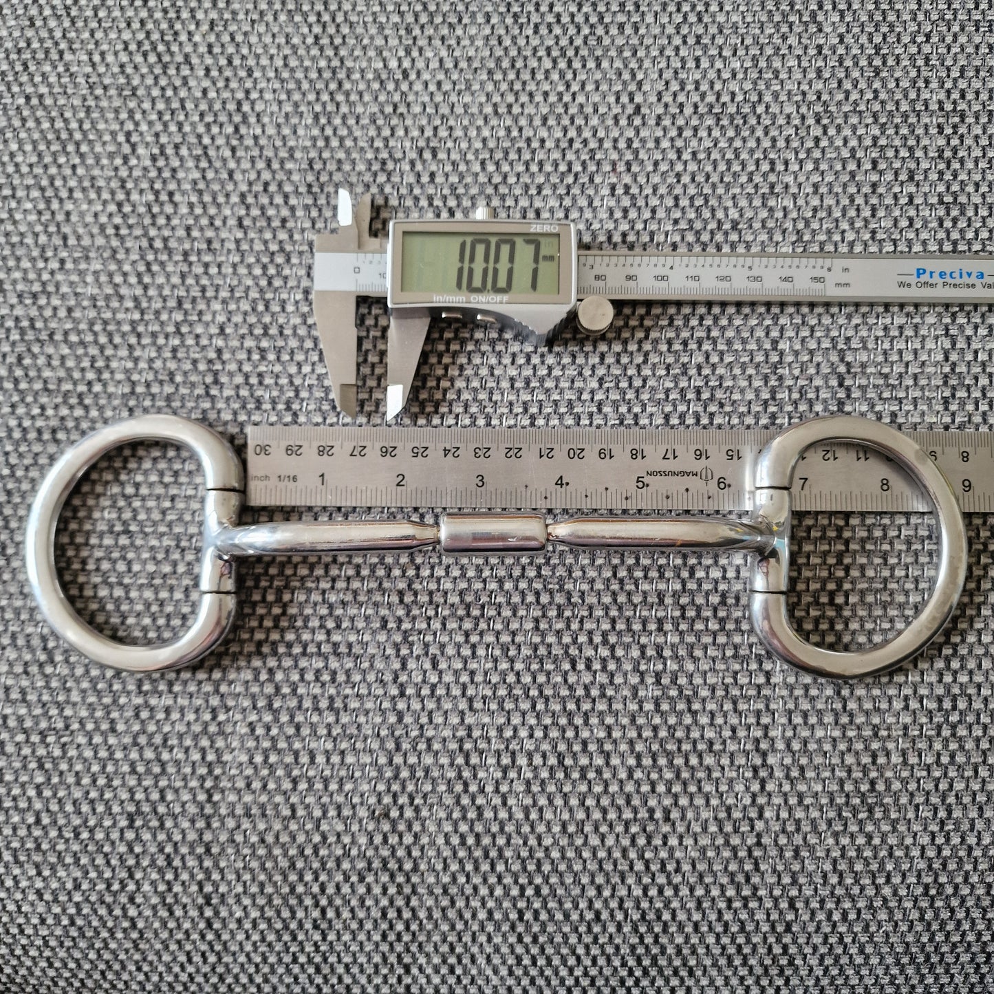 6.25" horsemanship saddery HP relief eggbutt comfy barrel snaffle bit B92