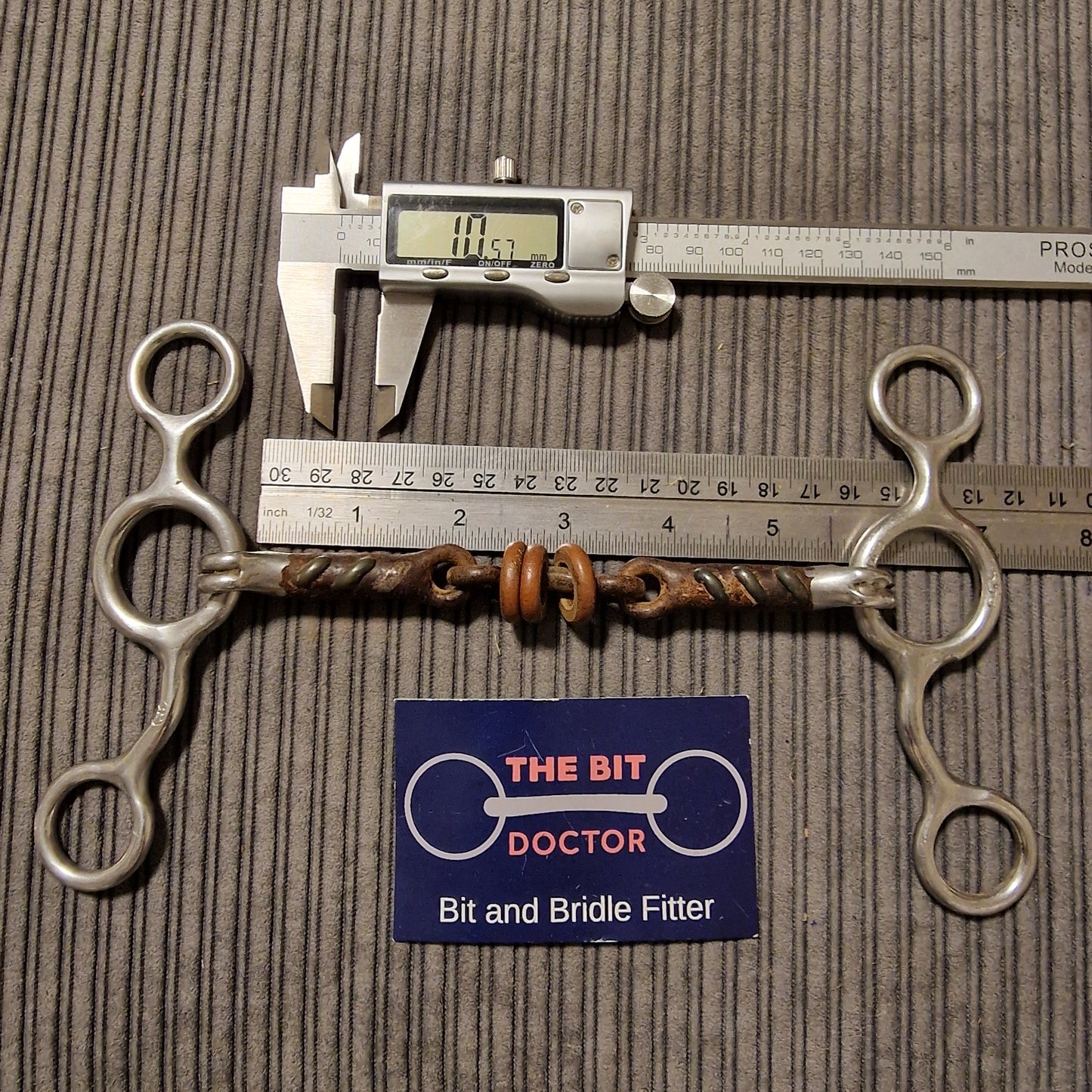 5.5" reinsman tom thumb sweet iron copper roller scrob gag bit B952