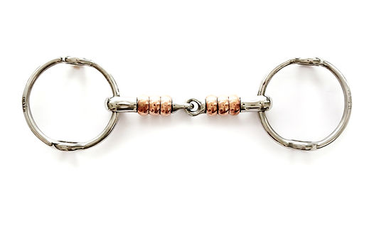 Copper cherry roller balding gag bit