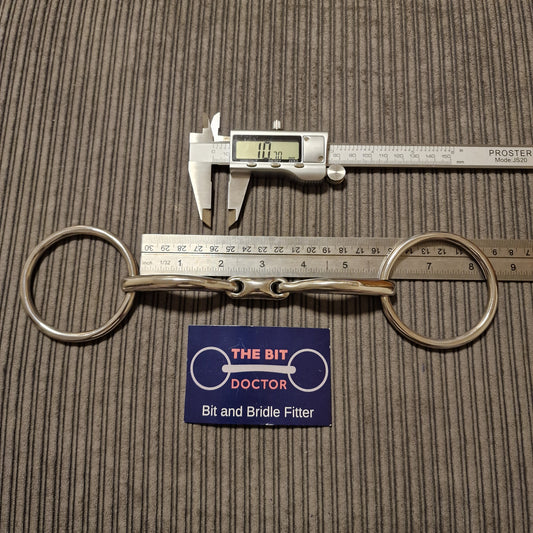 5.75" TBD Curve Flat Lozenge loose ring snaffle Bit B979