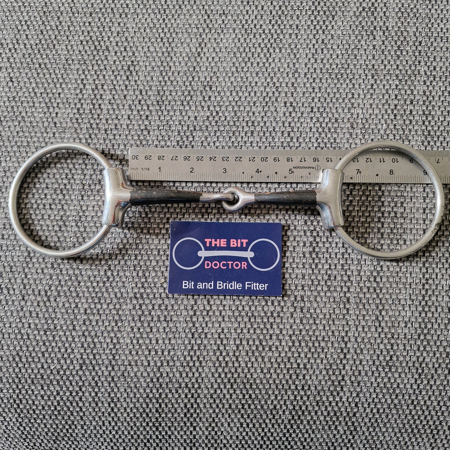 5.75" sweet iron jointed sleeved loose ring snaffle Bit B1745