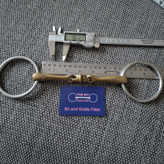 6" sprenger kk WH ultra lozenge loose ring snaffle Bit B1386