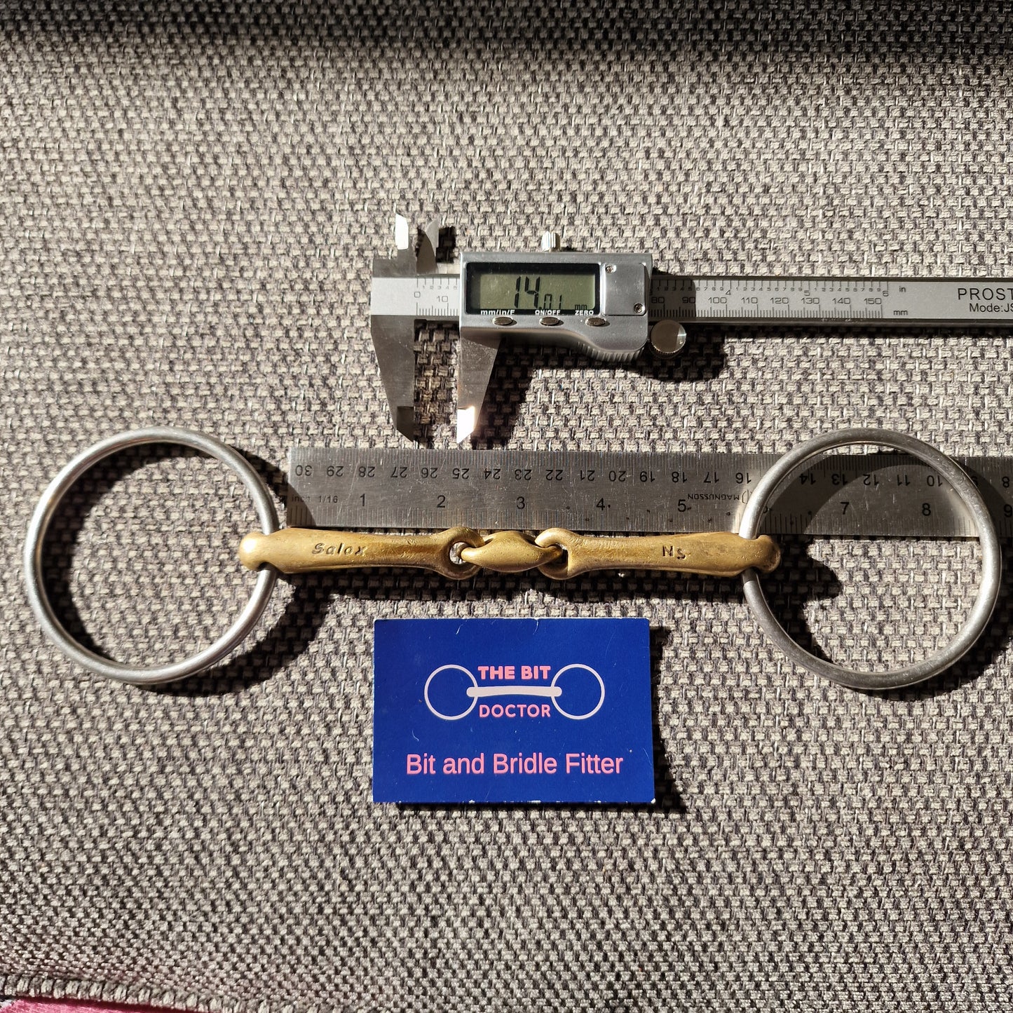 5.5" 14mm neue schule tranz angle lozenge loose ring snaffle bit B566