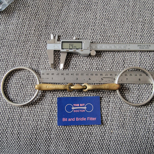 6" neue schule starter lozenge loose ring snaffle Bit B1544