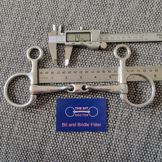 5.5" hanging cheek lozenge snaffle Bit B1314