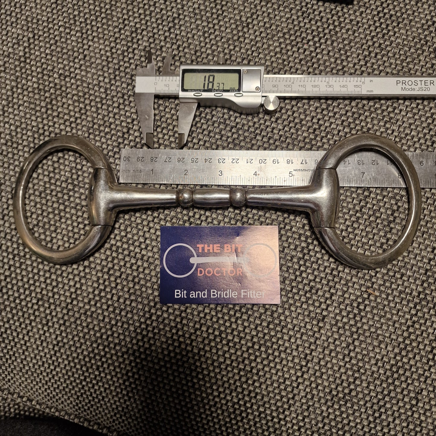 5.25" KY rotary doubler lozenge eggbutt snaffle bit B124