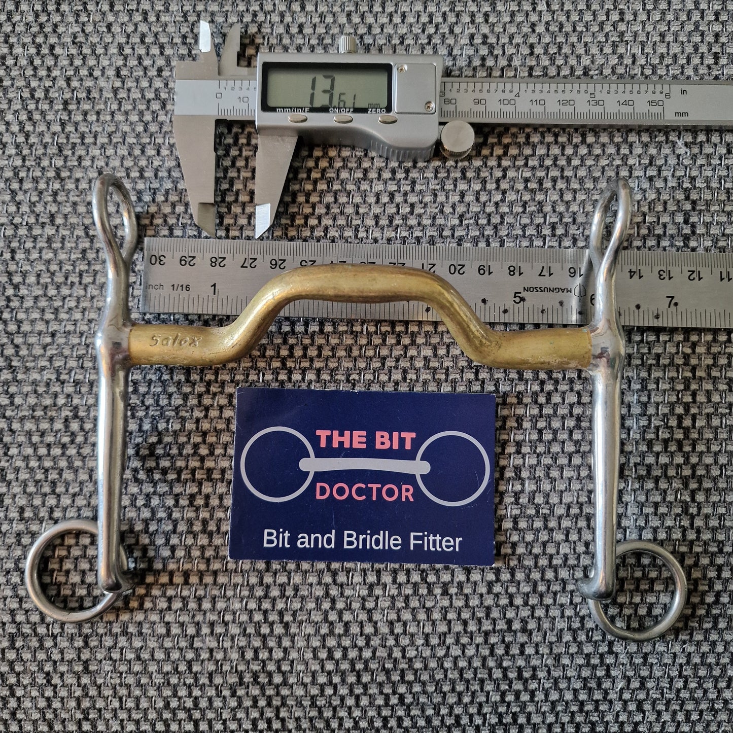 5.75" neue schule warmblood ported double weymouth Bit B1496