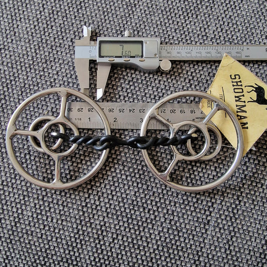 5" sweet iron twisted double ring western style universal snaffle Bit B1502