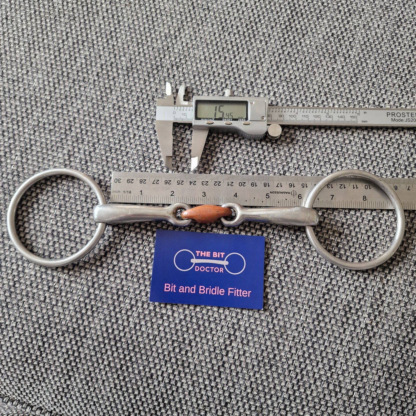 6" loose ring copper lozenge snaffle bit B773