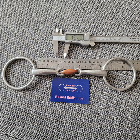 6" loose ring copper lozenge snaffle bit B773