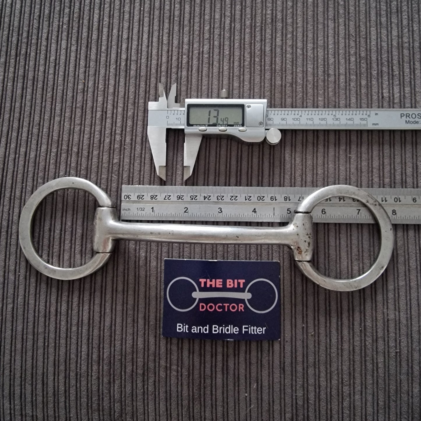4.75" mullen eggbutt Snaffle Bit B1036