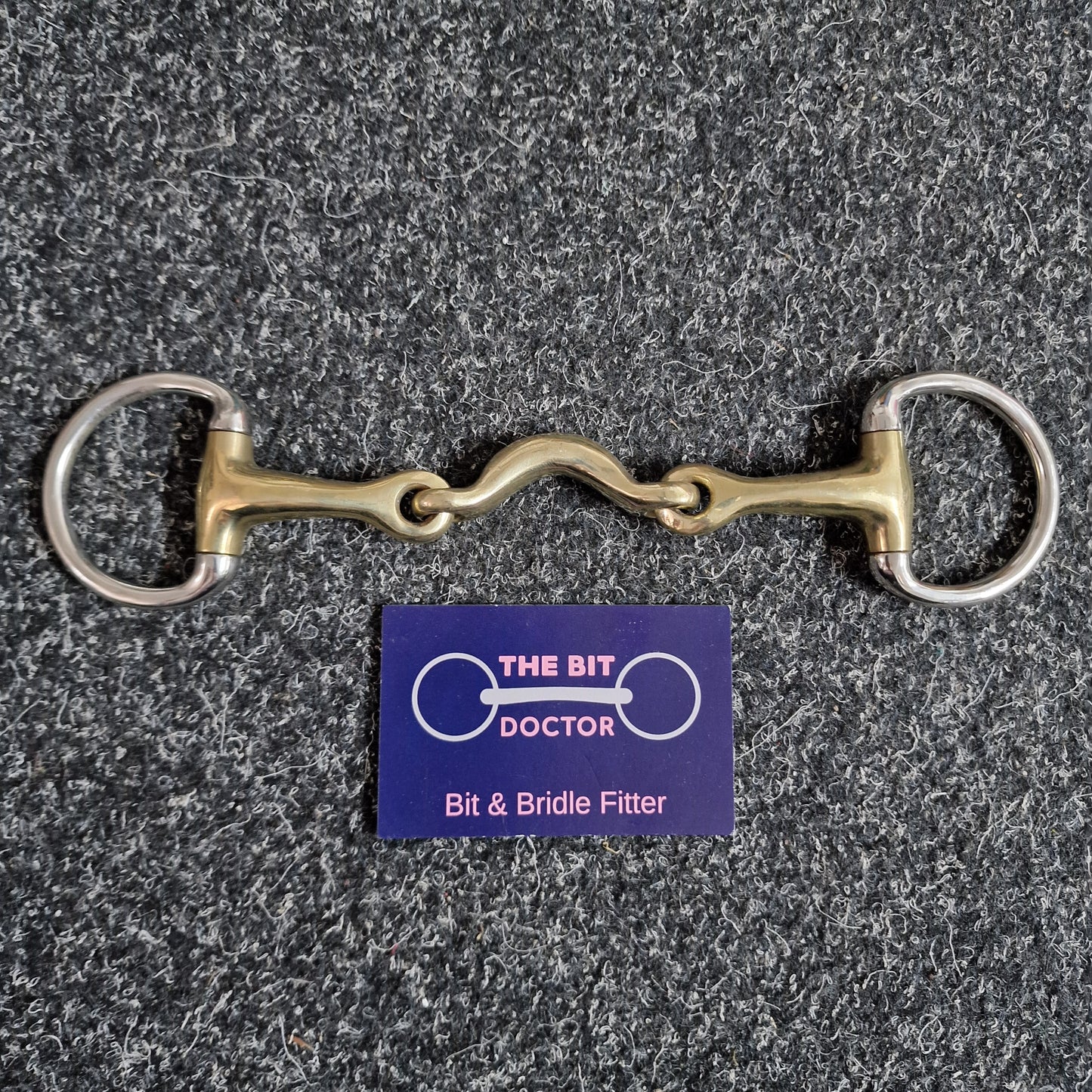 Eggbutt bradoon half moon ported neat snaffle bit