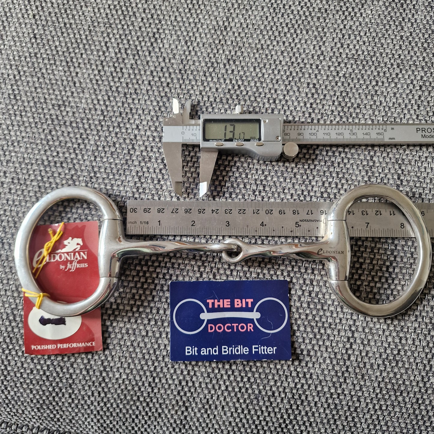 5.5" new Eldonian twisted eggbutt snaffle bit B491