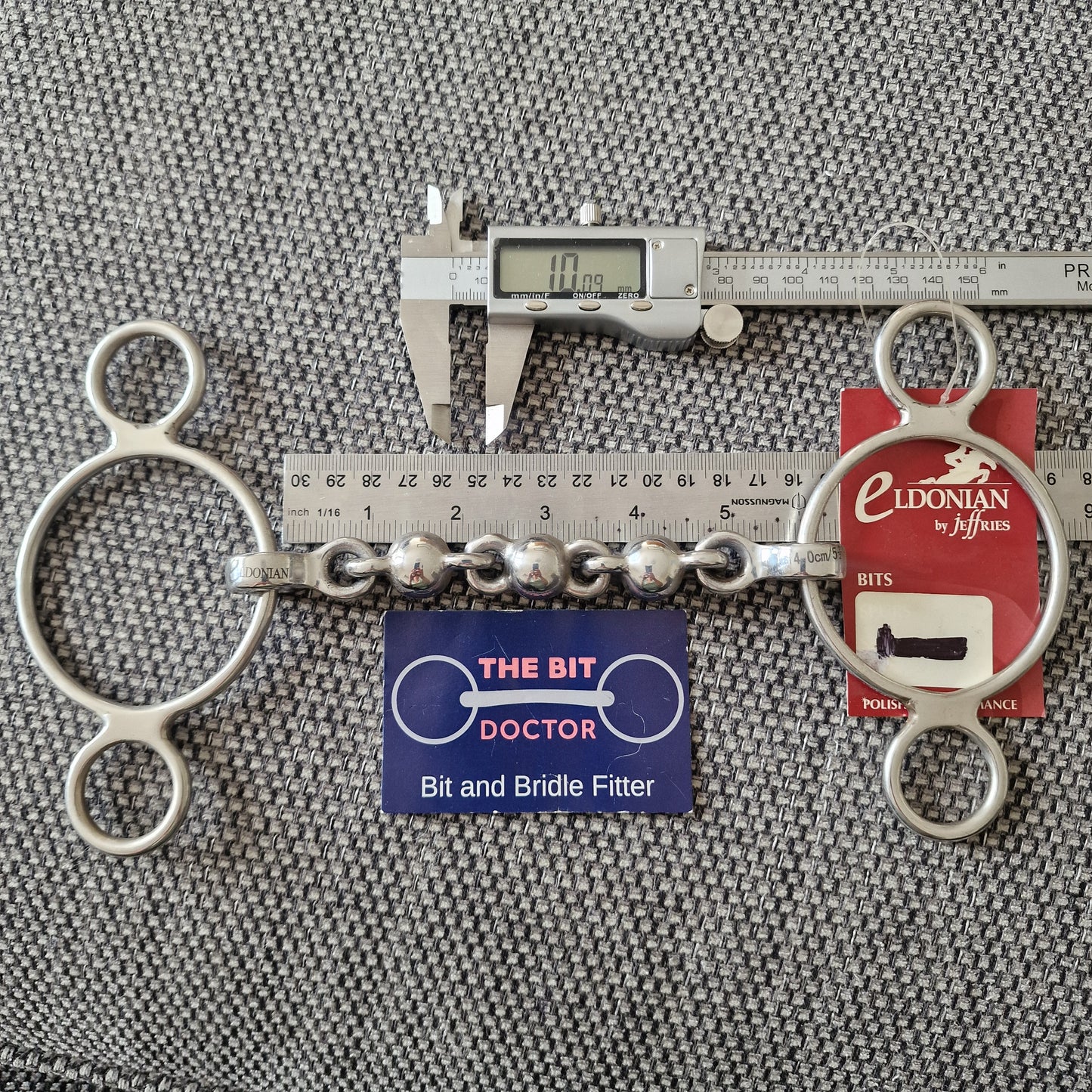 5.5" new Eldonian waterford 2 ring universal gag bit B450