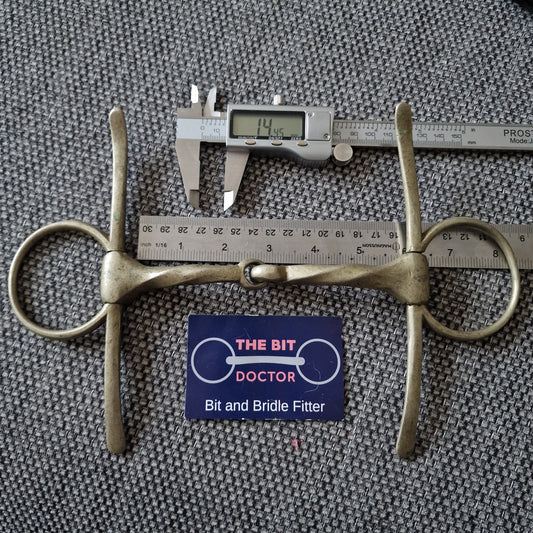 5.5" vintage nickel slow twisted full cheek snaffle Bit B1039
