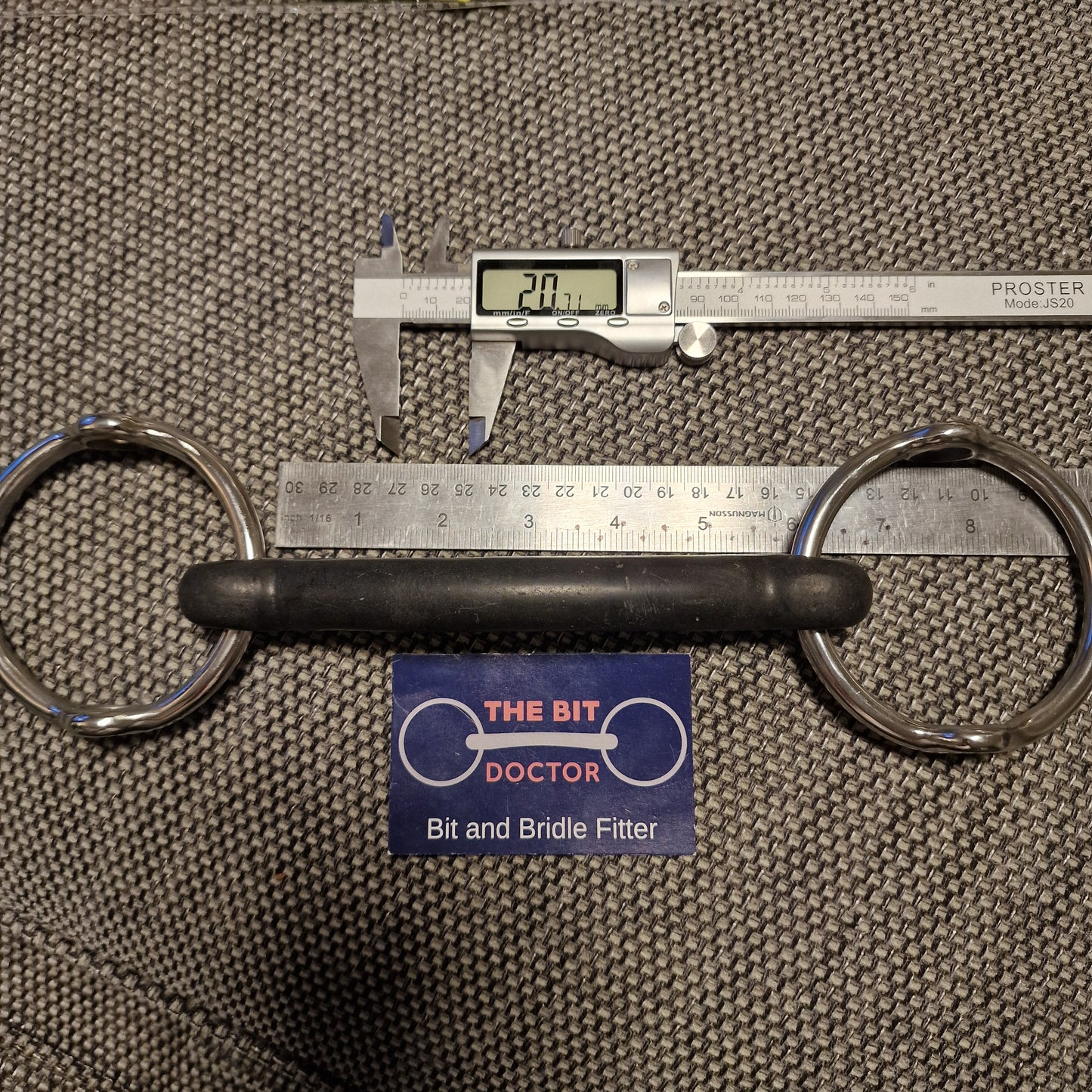 5.75" Abbey custom vulcanite mullen balding gag bit B788