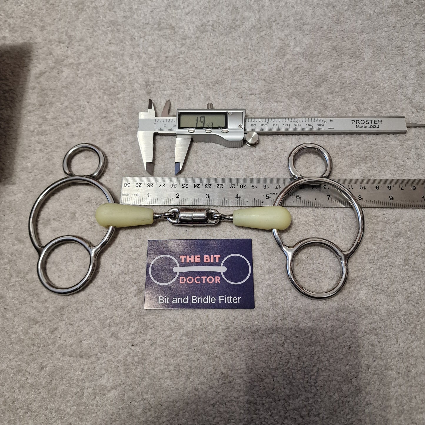 5" happy mouth centre revolver lozenge universal gag Bit New B1672