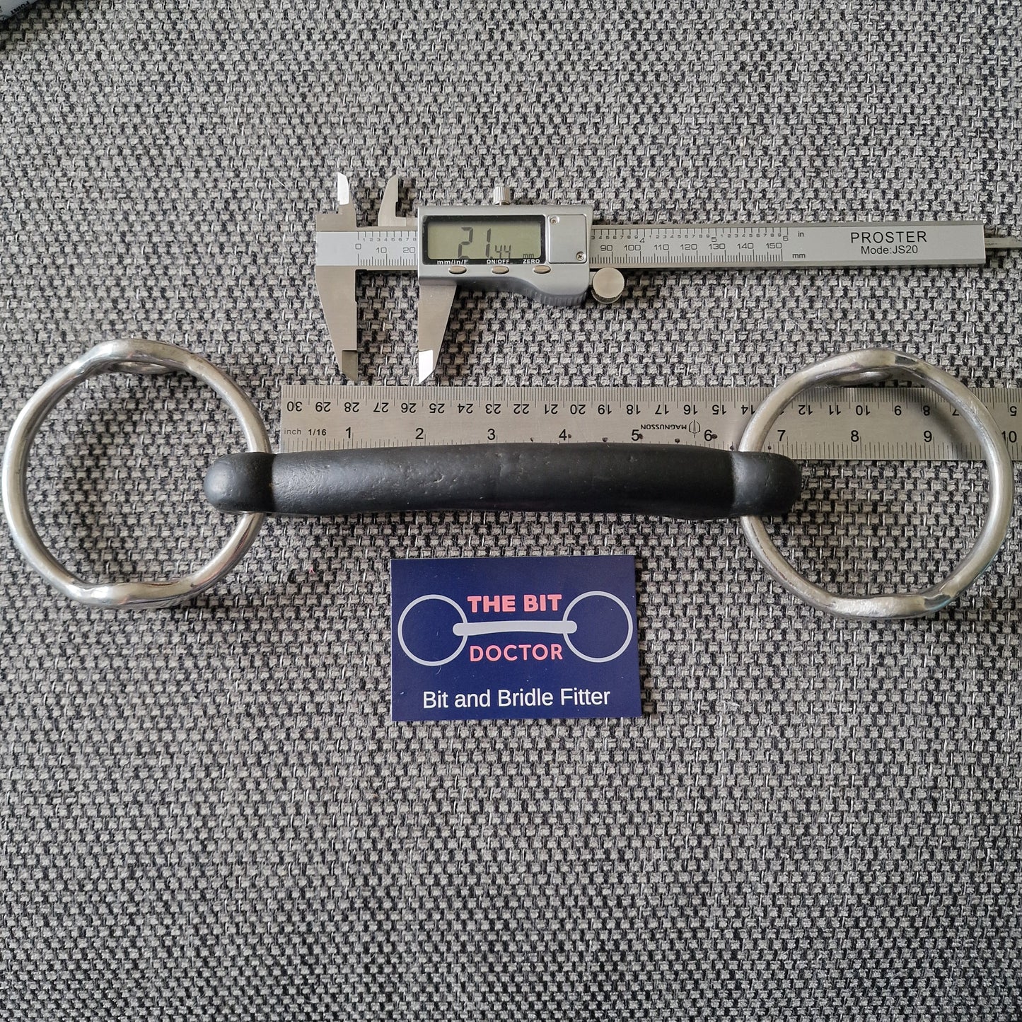 6.25" abbey custom hard rubber mullen balding gag bit B463