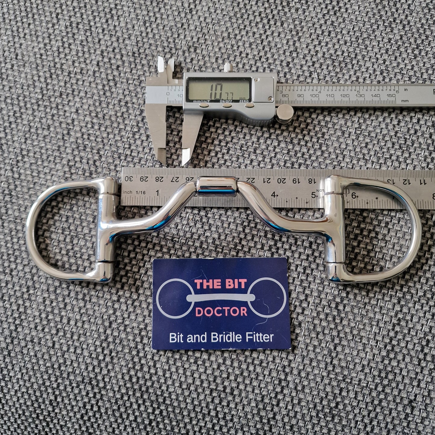 5" new Myler MB33 ported barrel d-ring snaffle bit B210