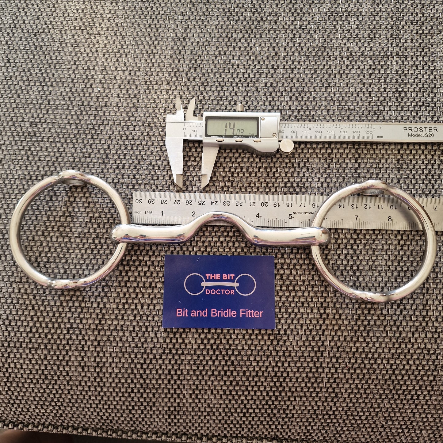 5.5" custom made magic cambridge port balding gag Bit B1503