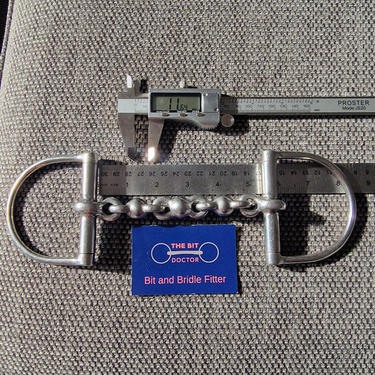 5.25" abbey custom d-ring waterford snaffle Bit B1358
