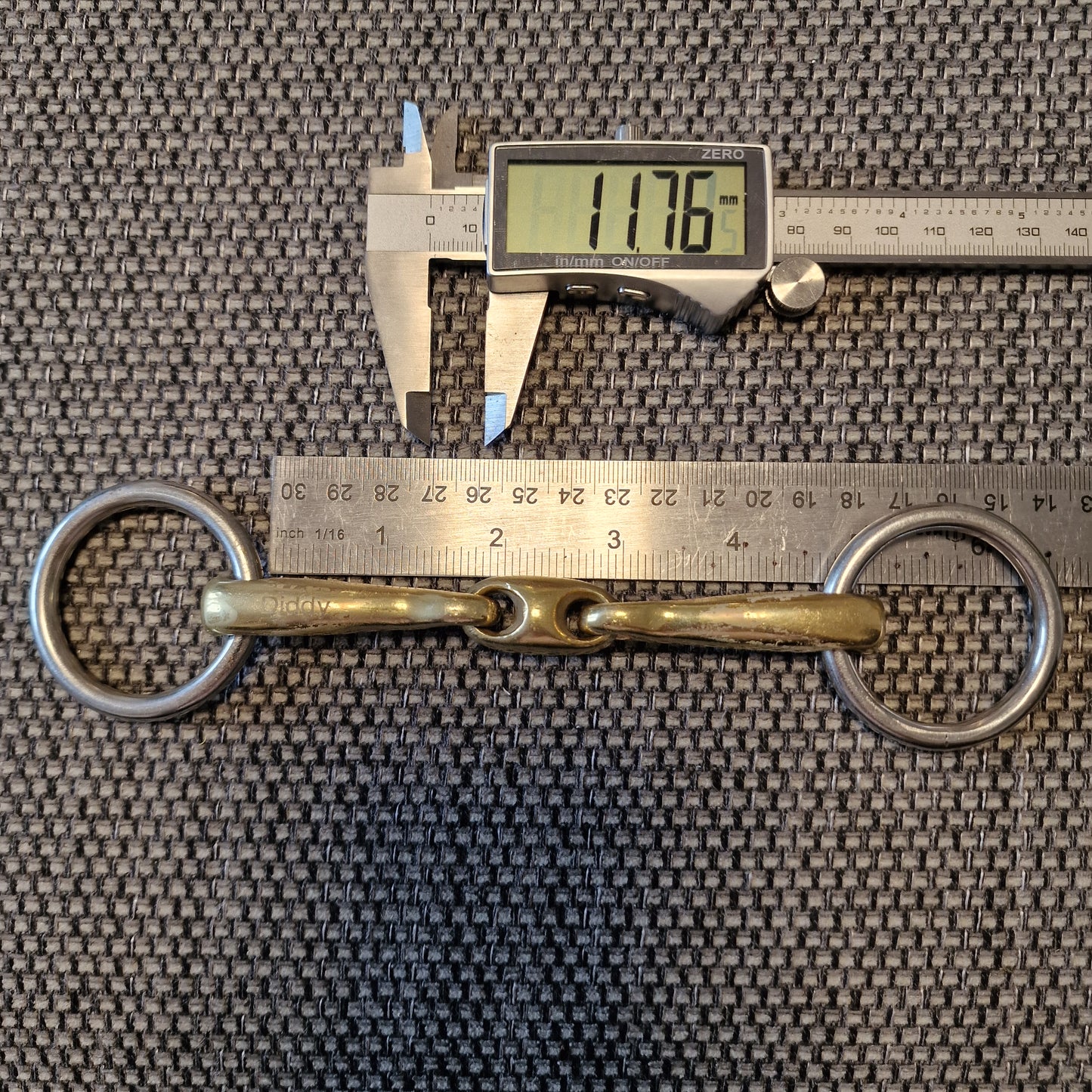 4.5" Diddy bits copper lozenge loose ring snaffle Bit B1511