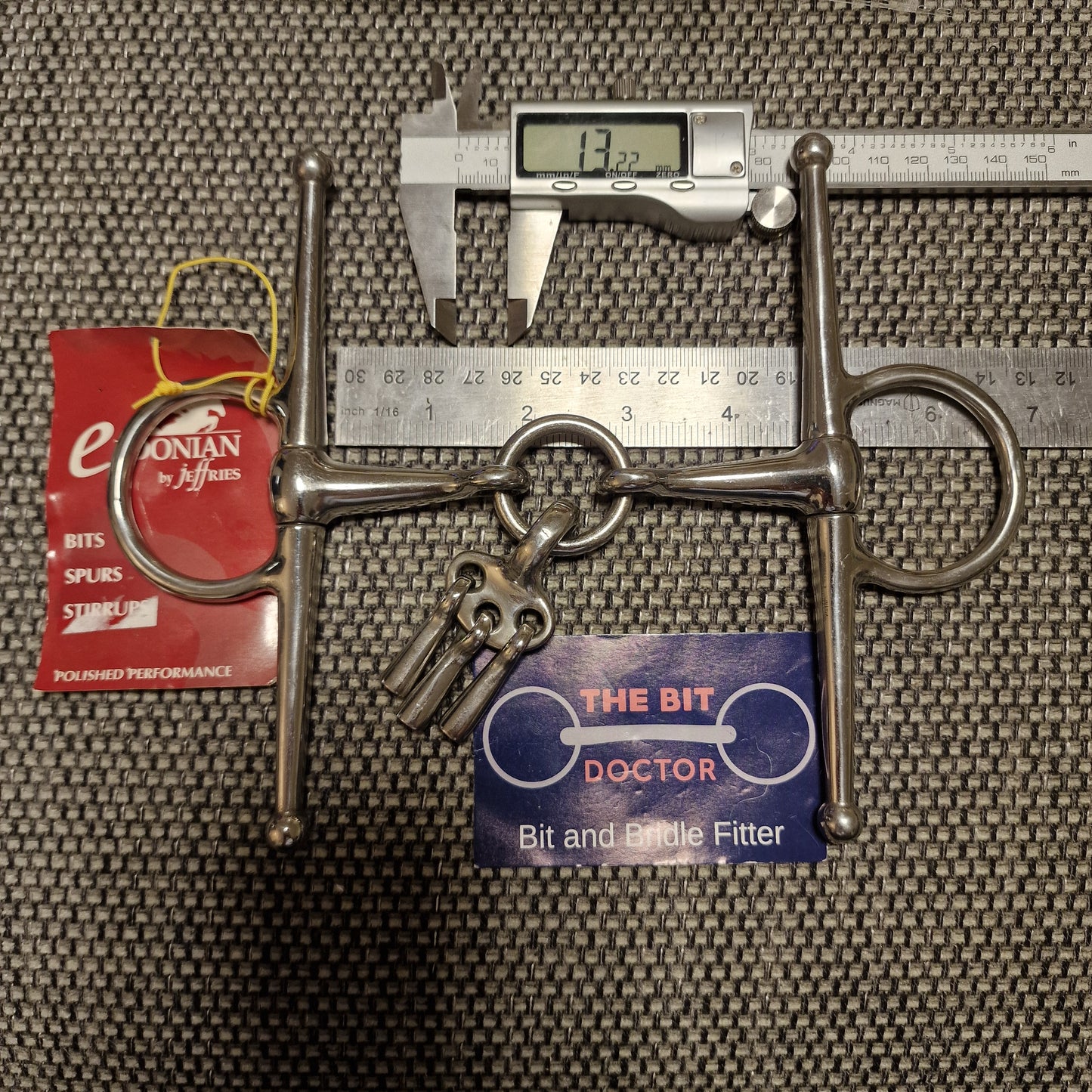 4.5" new Eldonian breaking full cheek Snaffle Bit B967