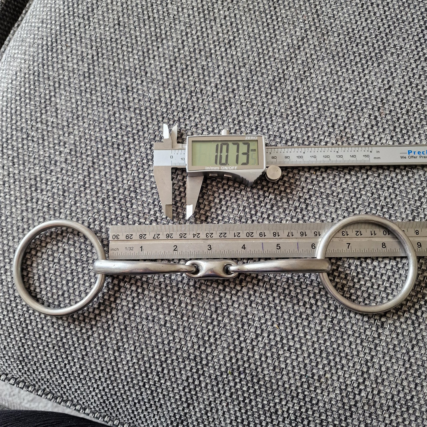 6" hilary vernon informed designs loose ring precision lozenge snaffle bit B1059