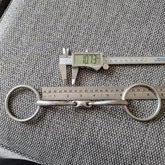 6" TBD Curve Flat Lozenge loose ring snaffle bit B1059