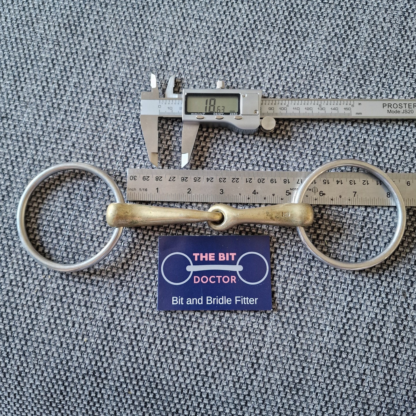 5" neue schule demi anky jointed loose ring snaffle Bit B978