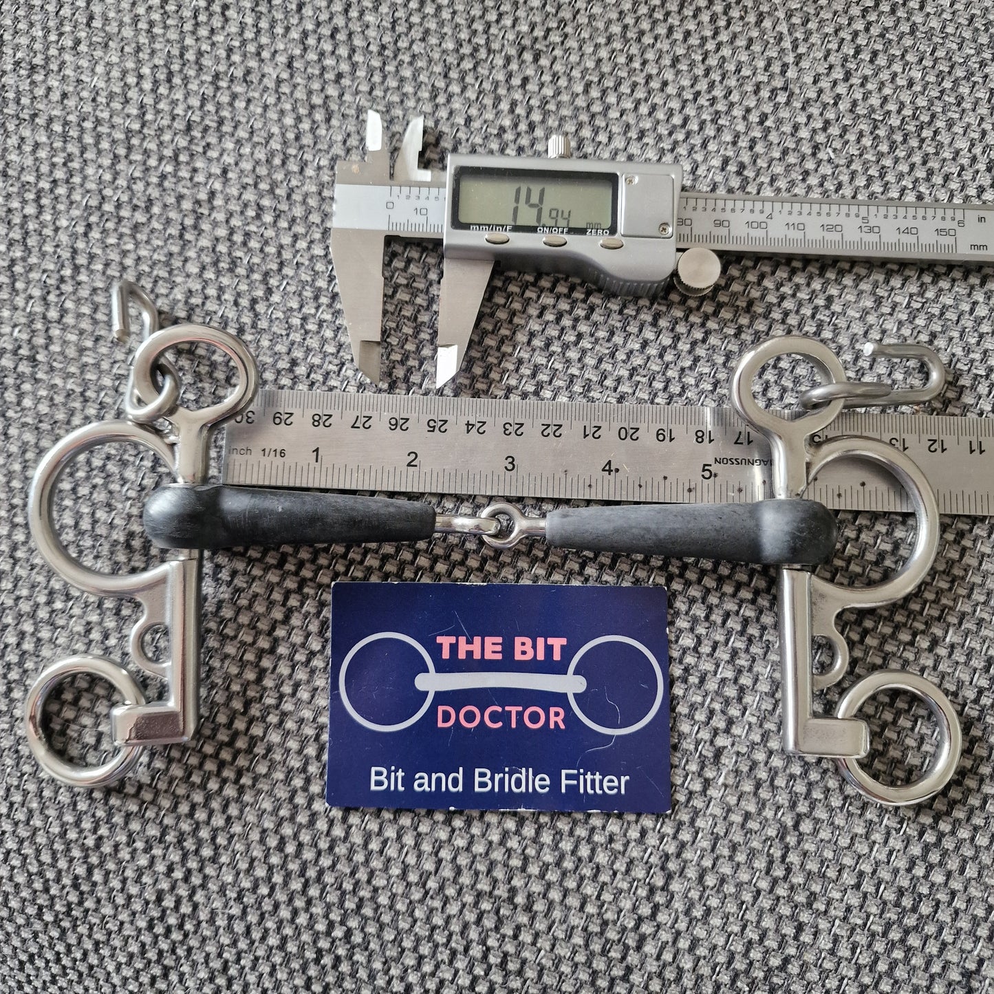 5.5" TBD Custom rubber jointed baby pelham bit B74