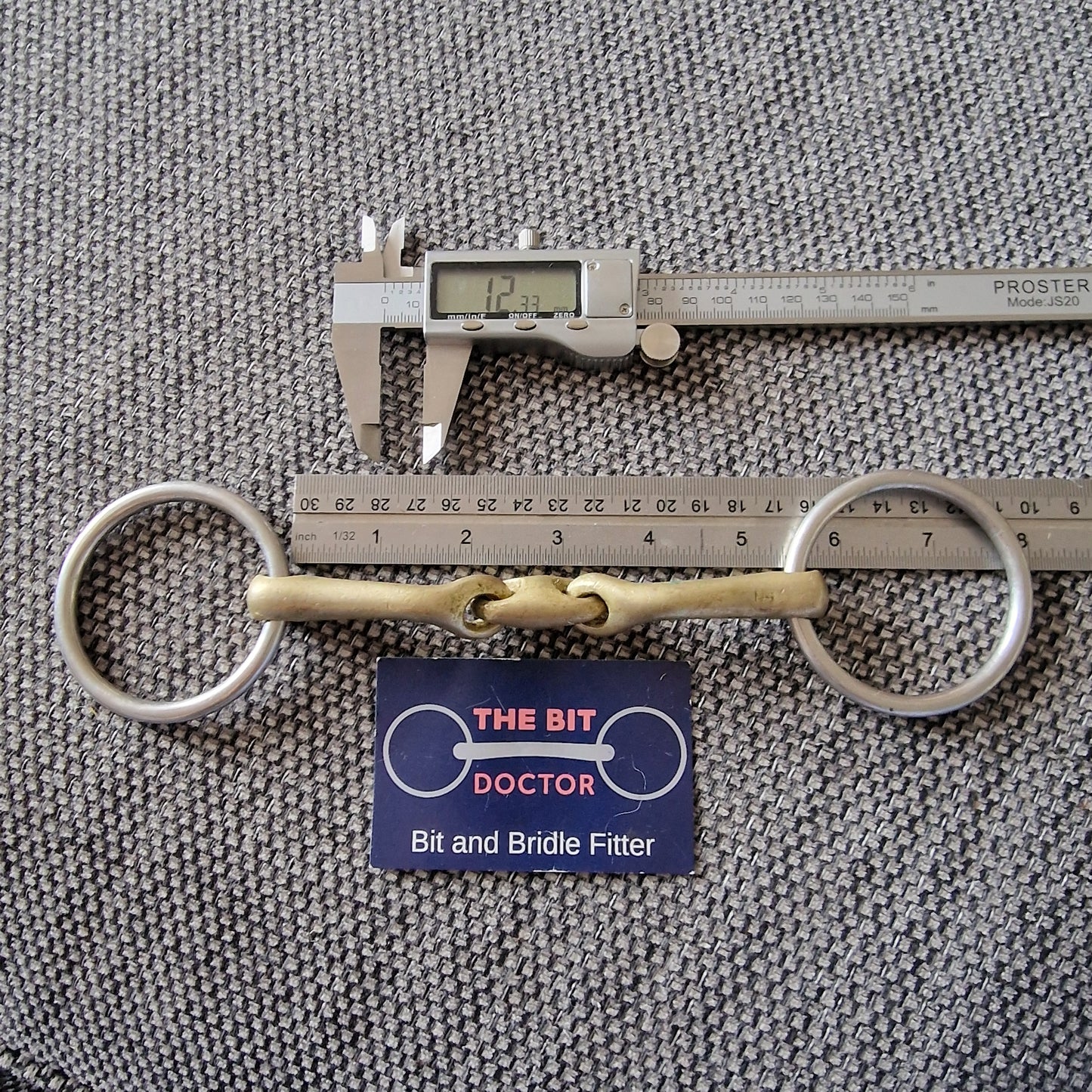 5.25" neue schule loose ring starter lozenge bradoon snaffle bit B1245
