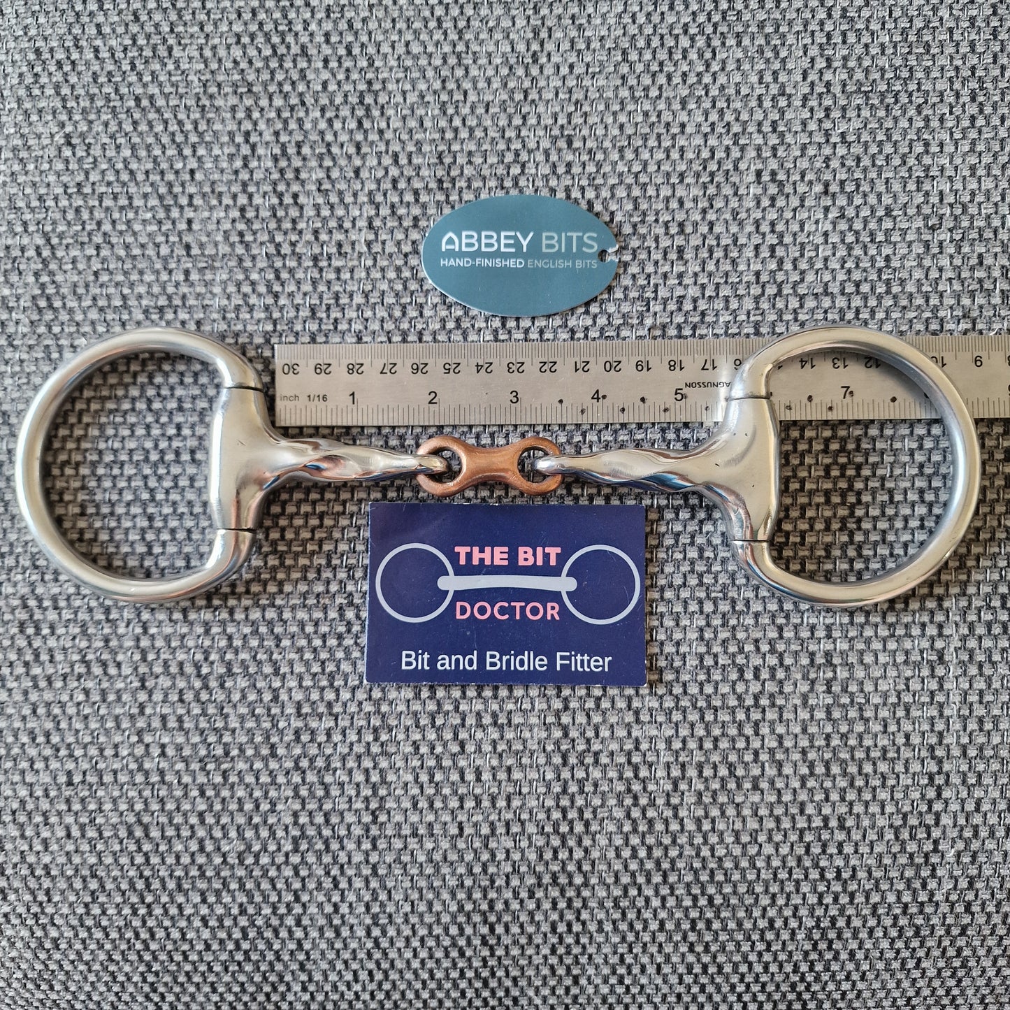 5.25" new abbey custom copper french link slow twisted eggbutt snaffle bit B1245
