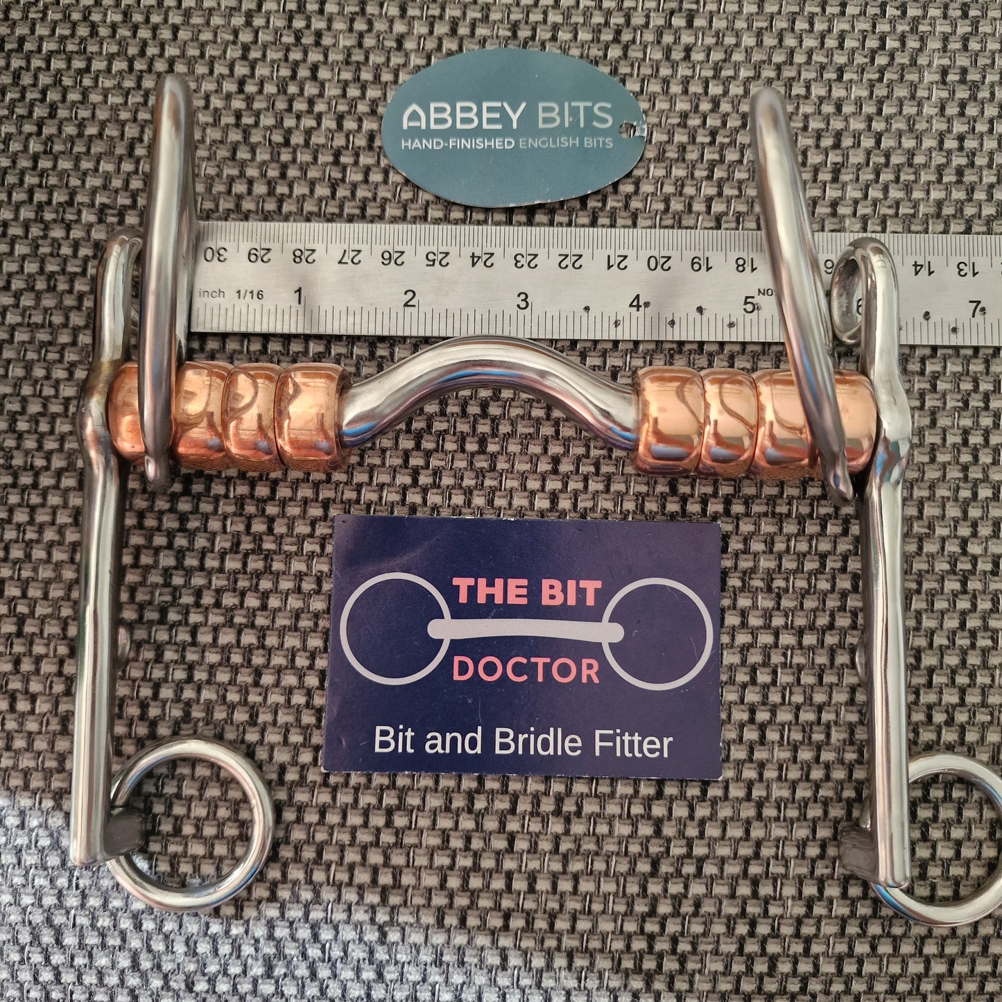 5.25" new Abbey custom copper roller swales pelham bit B1208