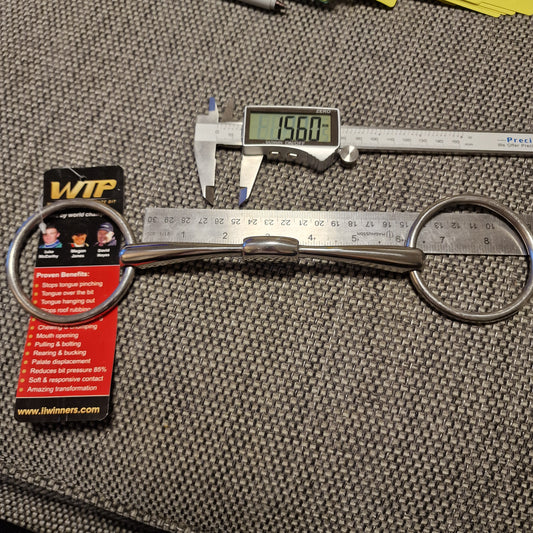6" WTP winning tongue plate loose ring snaffle bit B697