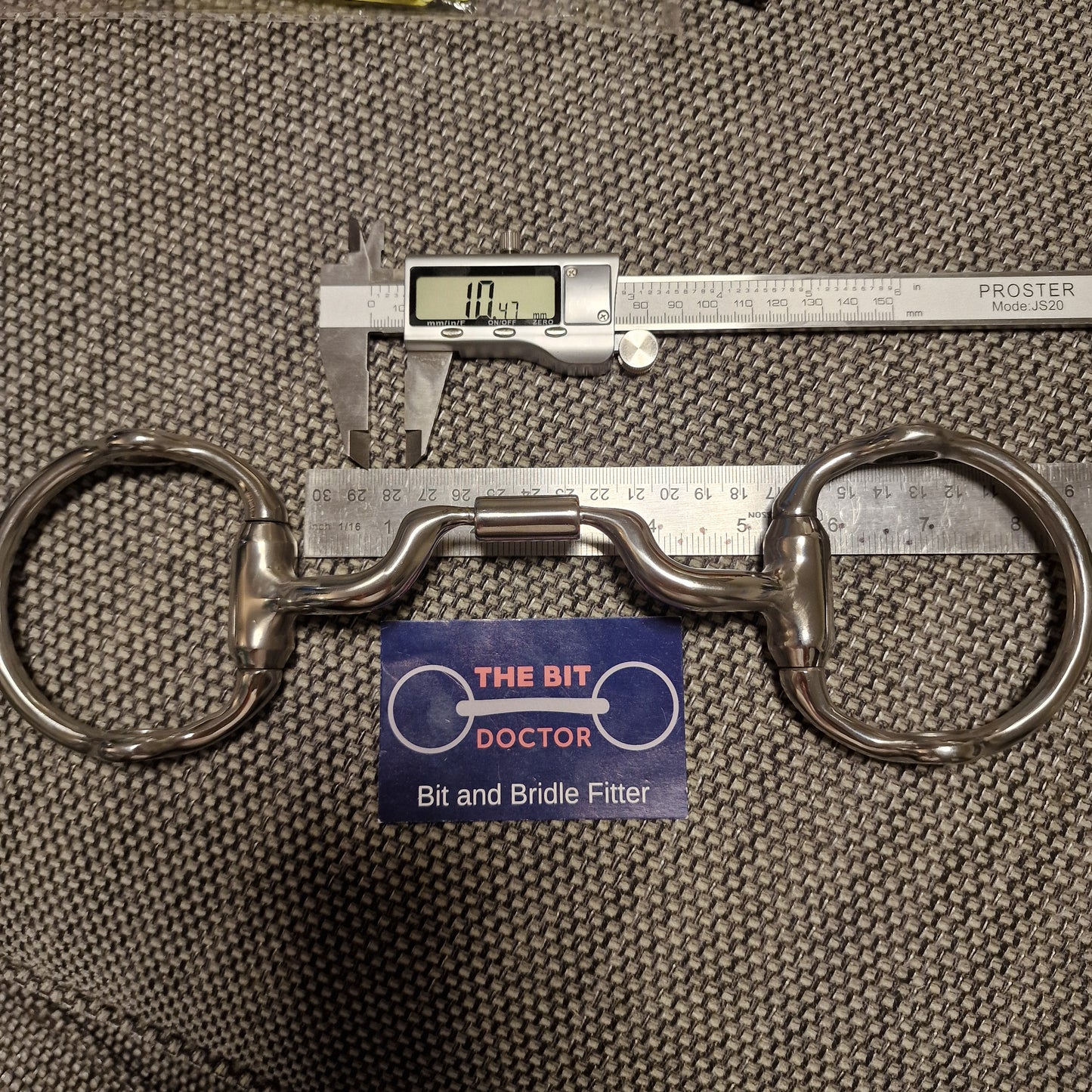 5" wide ported barrel cheltenham gag bit B101