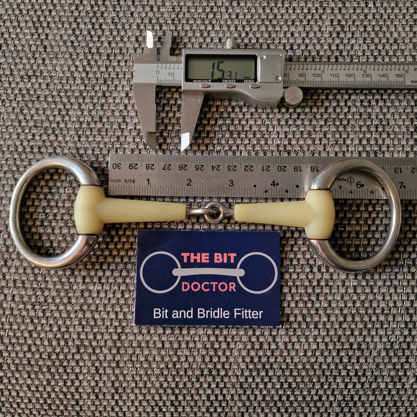 4.5" happy mouth jointed eggbutt bradoon snaffle bit B766