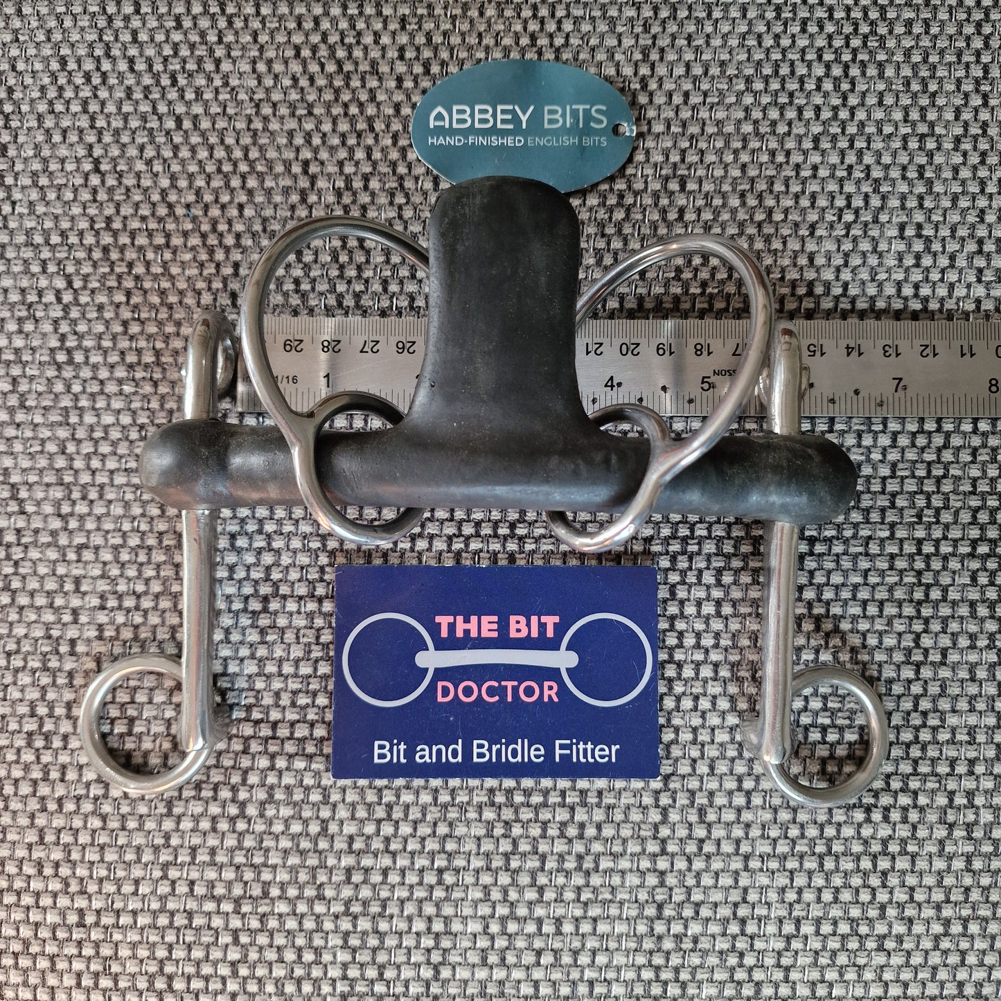 5.25" new Abbey Custom Swales Pelham rubber Tongue loller bit B1095